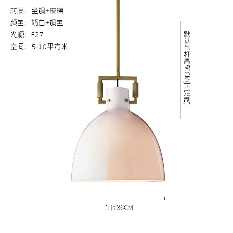 Vintage American Style Copper Pendant Light for Dining