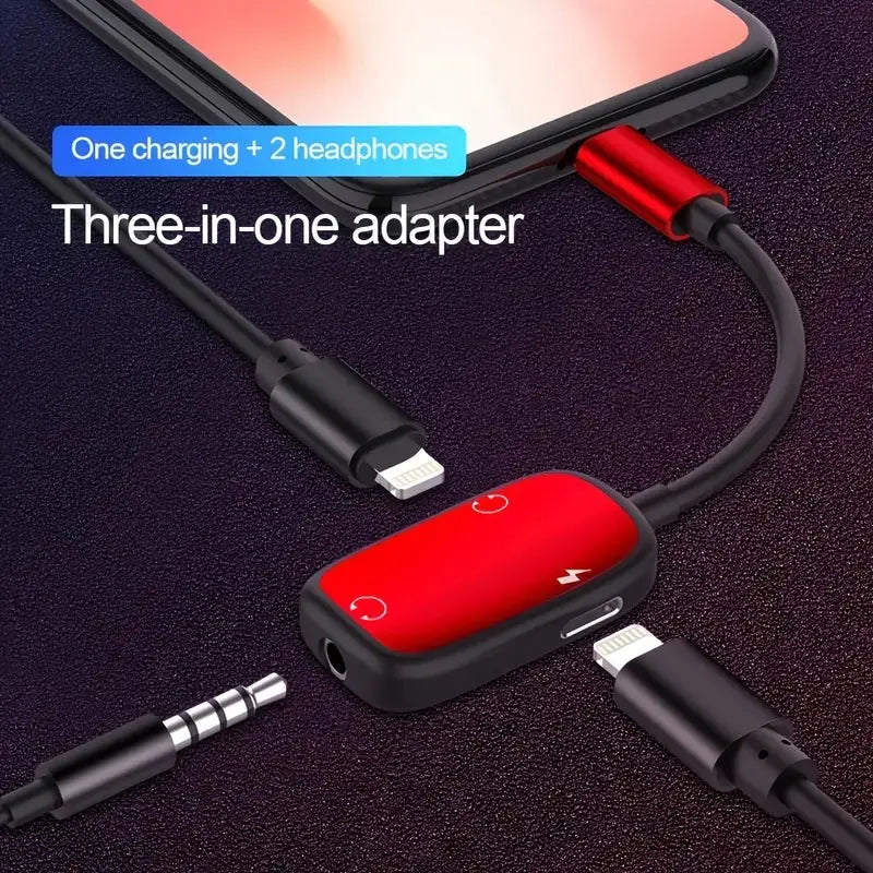 Audio Adapter Charging Cable for iPhone 8-Pin to 3.5mm