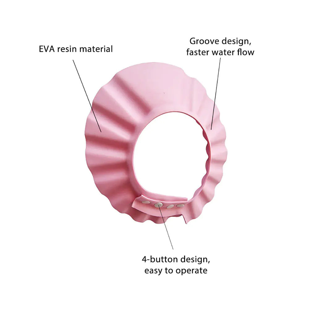 Adjustable Waterproof Baby Bath Shower Cap with Earmuffs