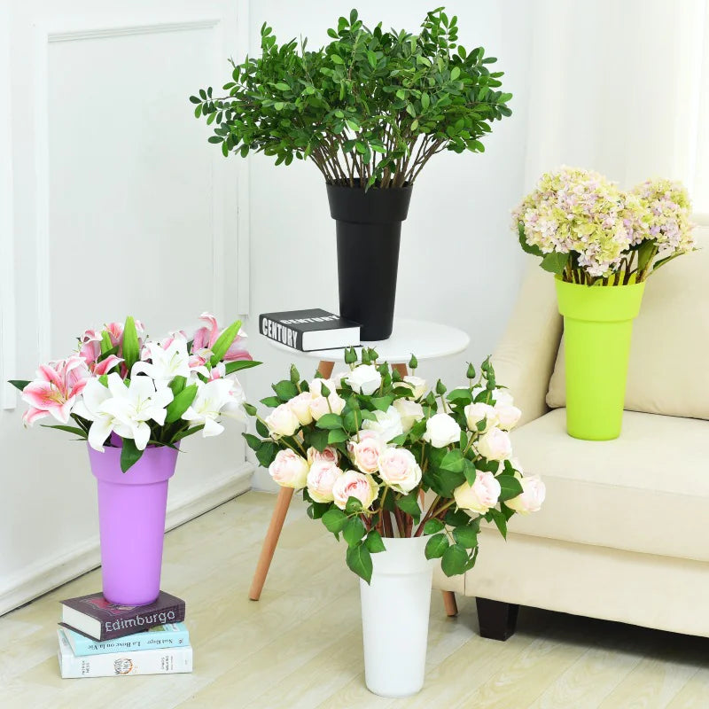 Plastic Flower Bucket for Home and Floral Shops