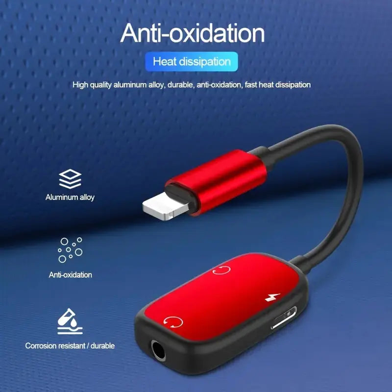 Audio Adapter Charging Cable for iPhone 8-Pin to 3.5mm