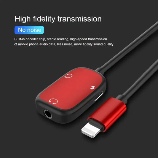 Audio Adapter Charging Cable for iPhone 8-Pin to 3.5mm