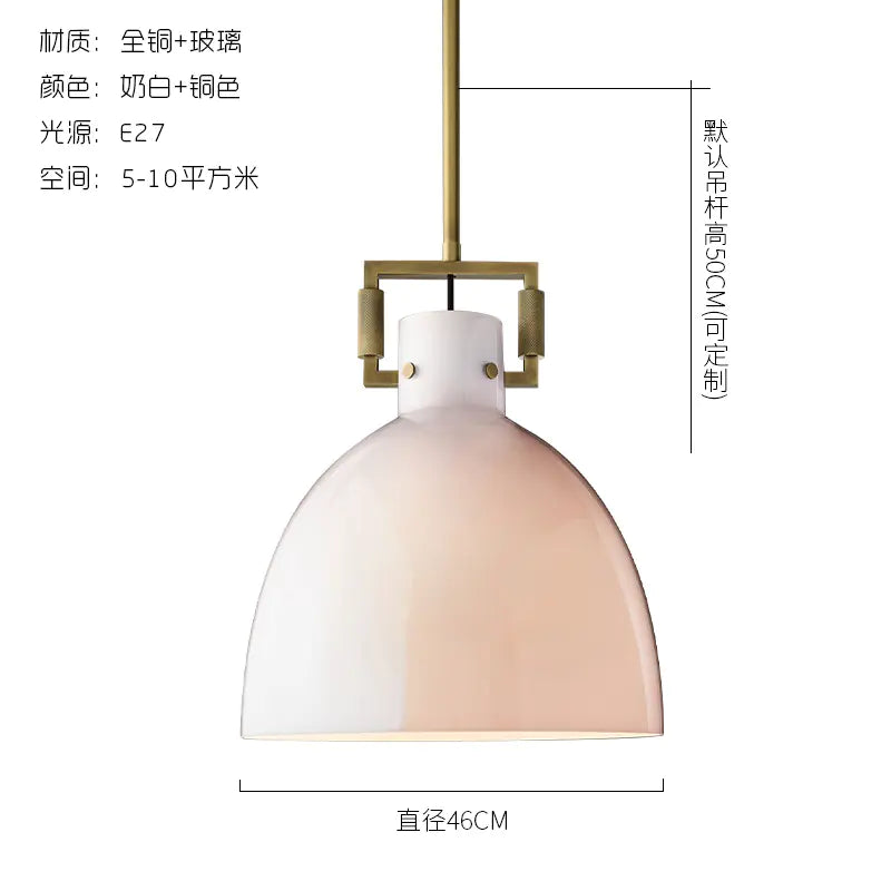 Vintage American Style Copper Pendant Light for Dining