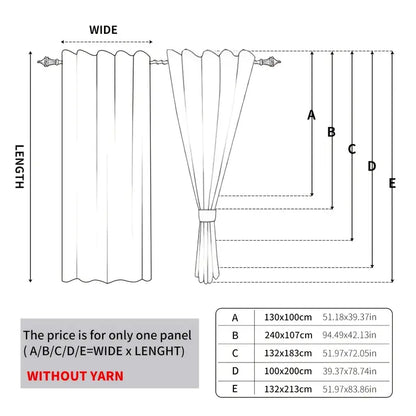 1pc Star Blackout Curtains for Home Decor