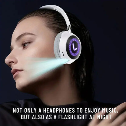 Wireless Over-Ear Bluetooth Headphones with RGB Lights
