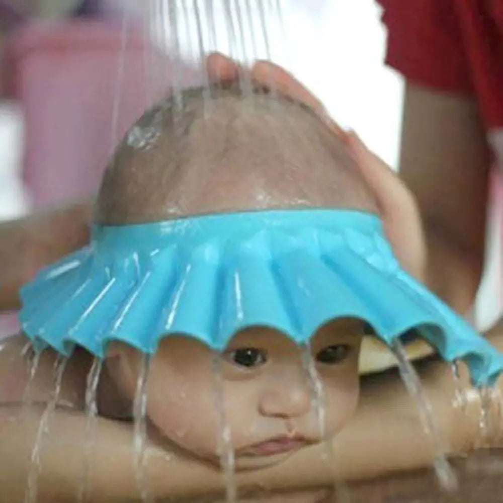 Adjustable Waterproof Baby Bath Shower Cap with Earmuffs