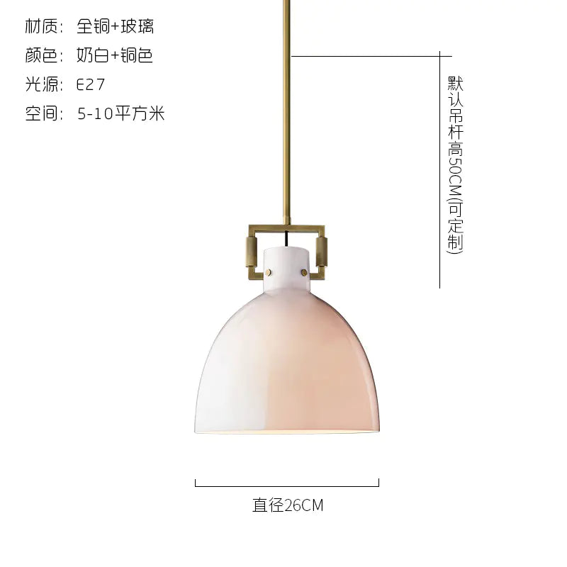 Vintage American Style Copper Pendant Light for Dining