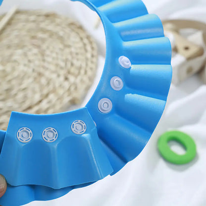 Adjustable Waterproof Baby Bath Shower Cap with Earmuffs