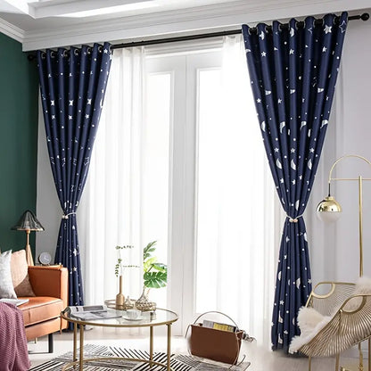 1pc Star Blackout Curtains for Home Decor