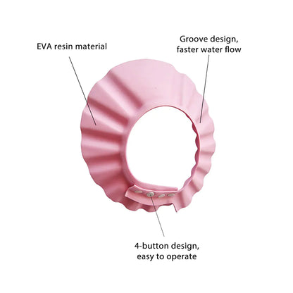 Adjustable Waterproof Baby Bath Shower Cap with Earmuffs