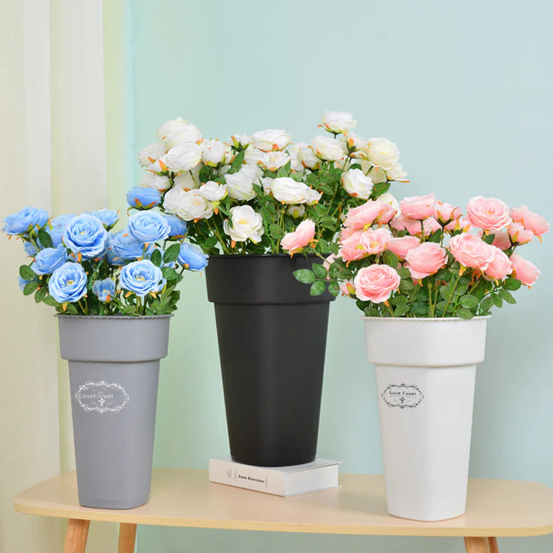 Plastic Flower Bucket for Home and Floral Shops